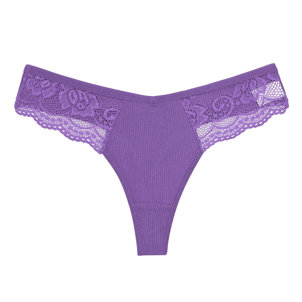 Cotton Thongs Thongs Female Knicker Lingerie Breathable Panties Low Waist G-string Thongs Regular Slight Stretch