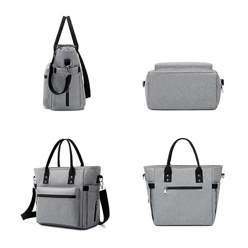 Insulated Portable Crossbody Lunch Bags Waterproof Oxford Cloth High Capacity Food Bento Thermal Storage Container Cooler Bags