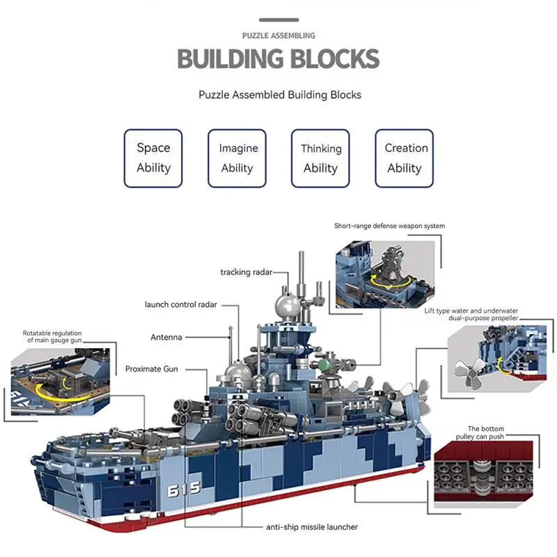 677pcs Russische Marine Bora Mrk-27 Bouwstenen Model Militaire Hovercraft Aansluiten Bricks Building Speelgoed Technic Blok Voor Jongens