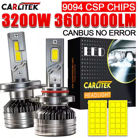 CARLitek Mini Car Headlight H1 H4 H7 LED Bulb H8 H11 HB3 HB4 9005 9006 9012 HIR2 Led Lights 3600000LM 6000K Turbo Lampada 3200W