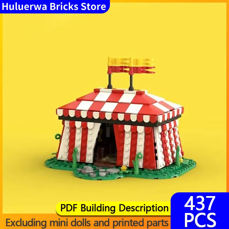 Medieval Street View Model MOC Building Bricks Knight Camp Tent Modular Technology Gifts Holiday Assemble Children Toys Suit