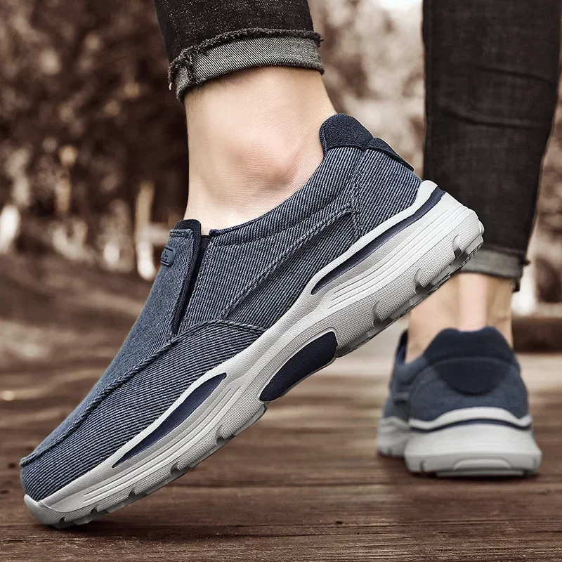 Heren Canvas Gevulkaniseerde Schoenen Ademende Loafers Nieuwe Comfortabele Heren Schoenen Outdoor Wandelschoenen Lichtgewicht Heren Sneakers