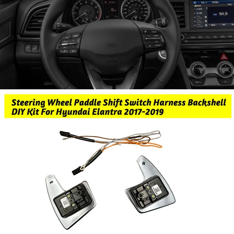 

1Pair Car Steering Wheel Paddle Shift Switch With Harness 96770-F2000 96780-F2000 For Hyundai Elantra 2017-2019 Avante Parts