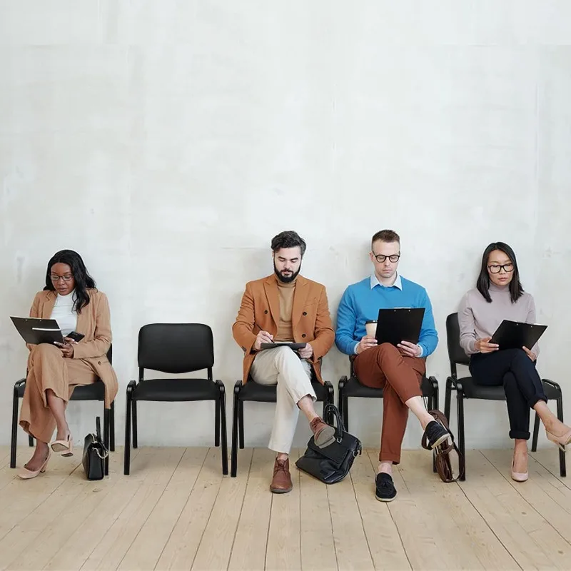 Waiting Room Chairs, 10-Pack PU Church Chairs Conference Stackable Set, Office Guest & Reception Stacking for Meeting Room