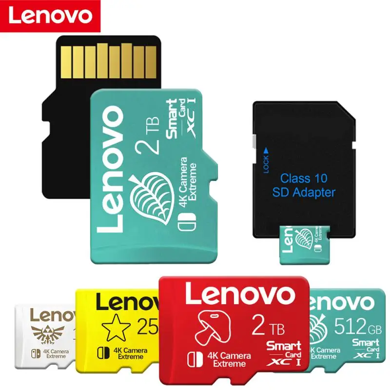 Lenovo 2TB Micro TF SD Card Flash Class10 SD Card 1TB Memory Card 128/256/512GB SD Memory Card For Nintendo Switch Accessories