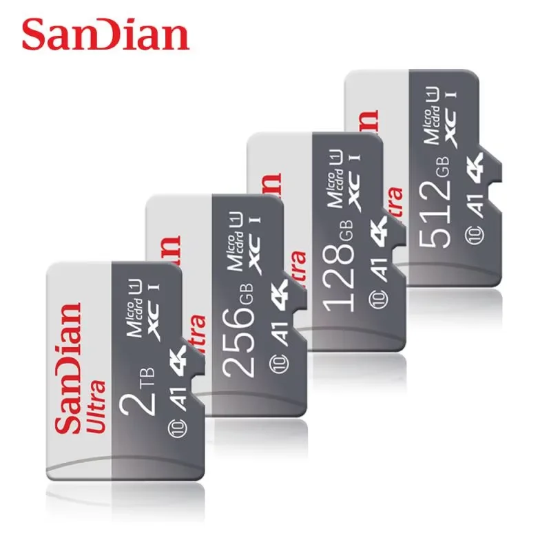 2TB 1TB Memory TF Card 128GB 64GB 512GB U3 V30 4K Full HD Micro TF Mini SD Card TF Memory Flash Card 100mb/s For Phone/Computer