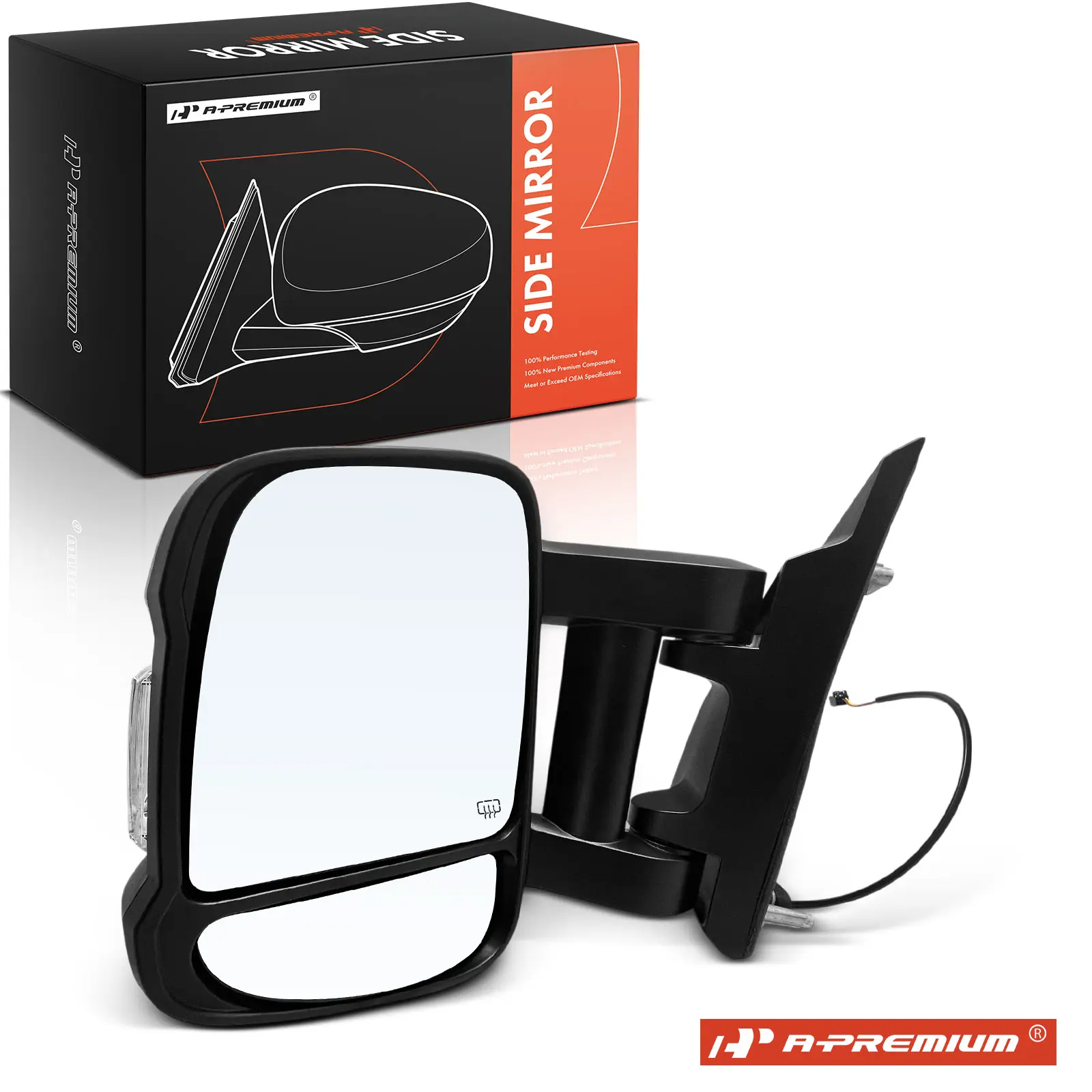 A-Premium Driver Side Power Door Mirror for Ram ProMaster 1500 ProMaster 2500 ProMaster 3500 2014-2024 Manual Folding Heated