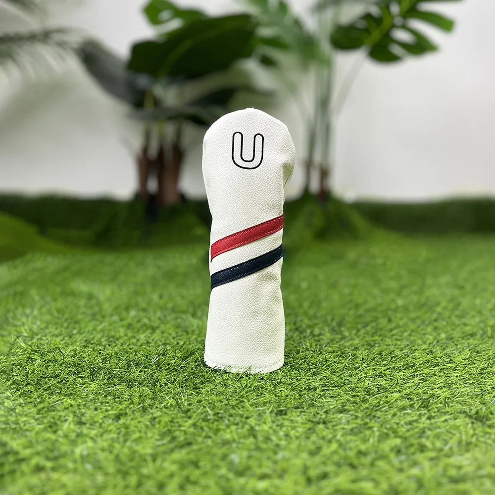 

Double Line Golf Head Cover PU Leather Sports Style Golf Club Protector Waterproof Digital Label Wood Headcover Outdoor Sports