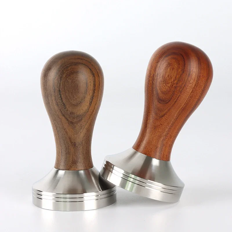 Wooden 304 Stainless Steel Coffee Tamper Base 51/53/58mm with Espresso Machines Barista Tools Barista Espresso Accessories 2
