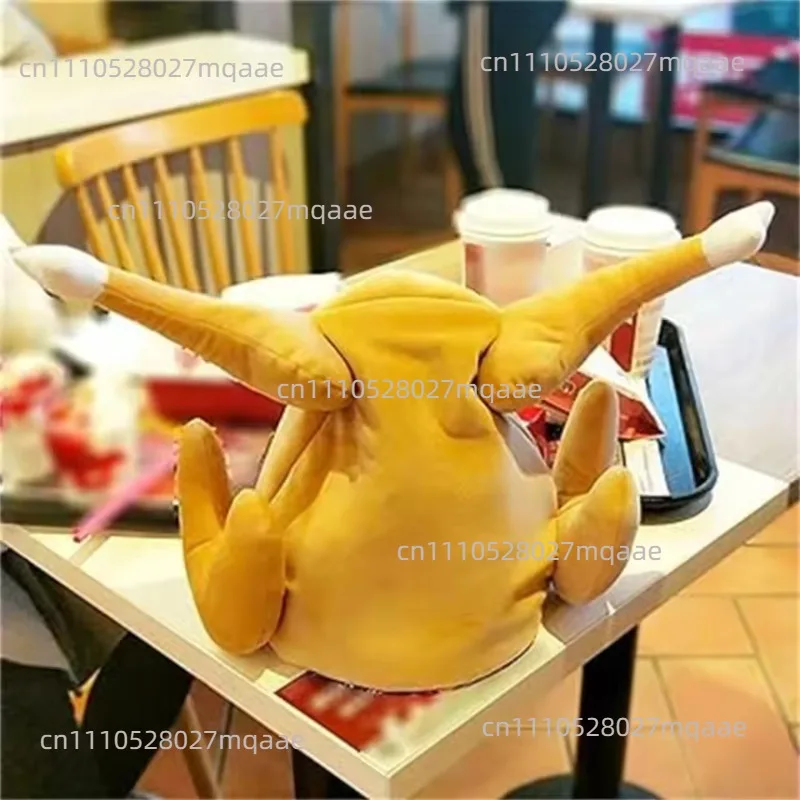 Moving Musical Turkey Leg Costume Hat Soft PP Cotton Materials Accessory For Halloween Christmas Celebration