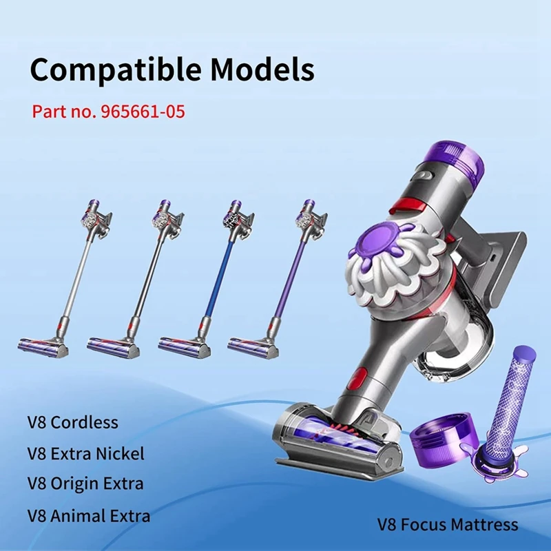 Reemplazo de filtro de vacío para filtros y prefiltros de vacío inalámbricos para colchón Dyson V8 Focus, número de pieza. 965661 -05