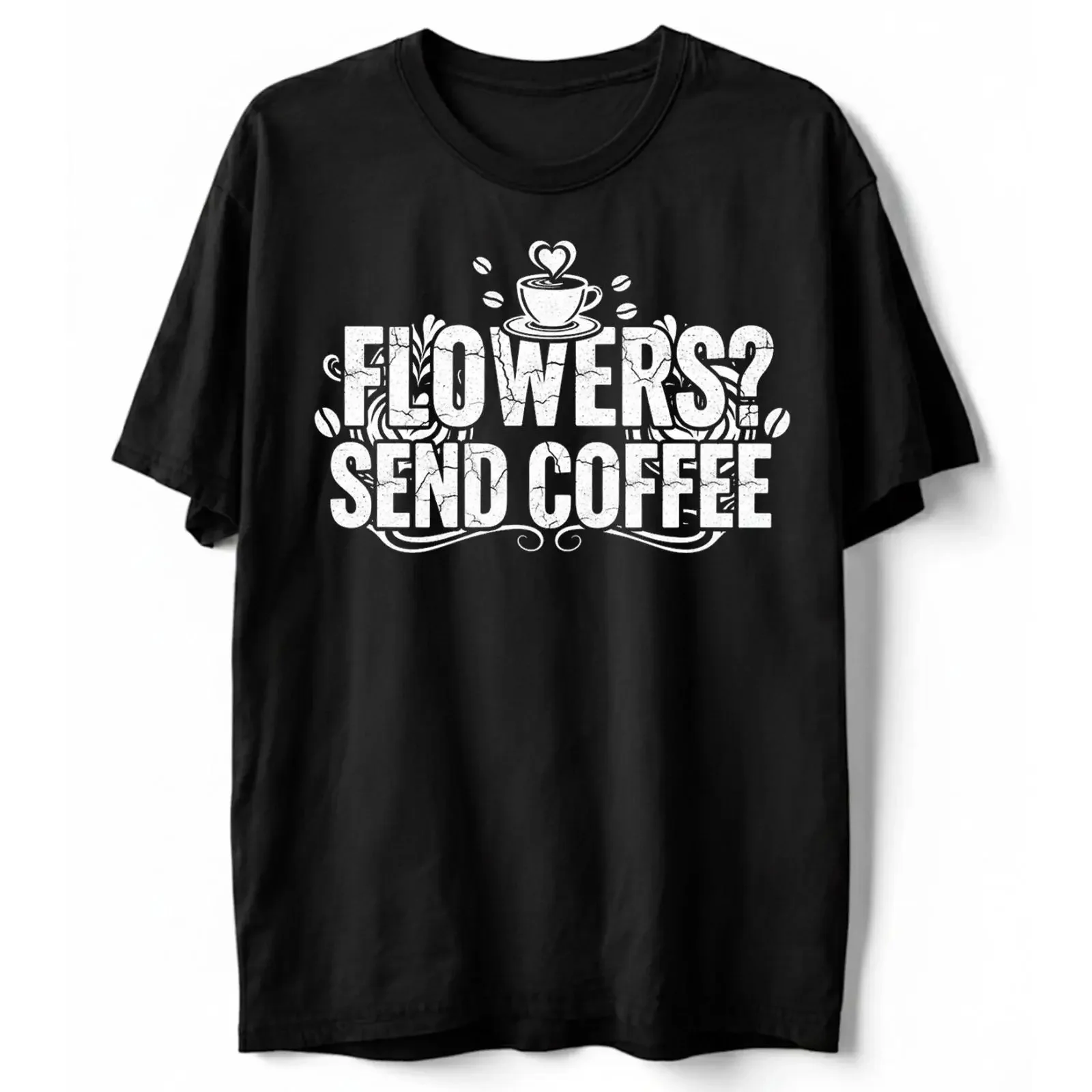 Coffee Cup T Shirt Flowers Send Women Funny Lover 5XL vintage Washed Comfortable Top For Everyday Wear designer clothes