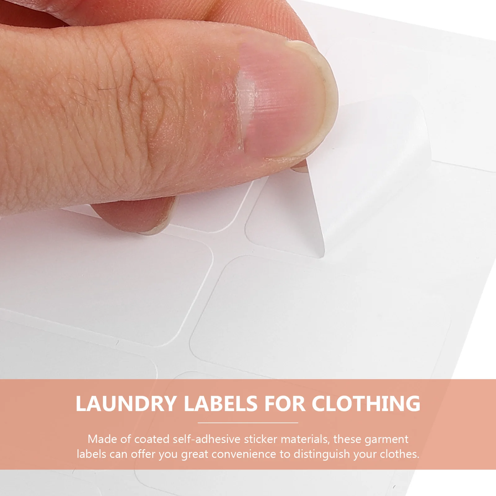 

120 Pcs Clothing Tags Laundry Stickers Labels for Washable White Name Labeling Clothes Child