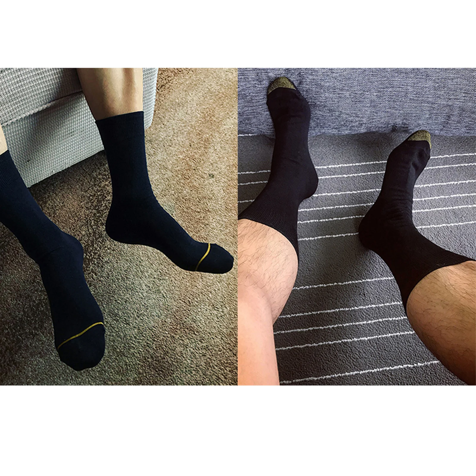 Men Sexy Transparent Silk Tall Socks Men Formal Dress Sheer Sex Game Socks Men Nylon BDSM Slave Fetish Sissy Gay Tube Silk