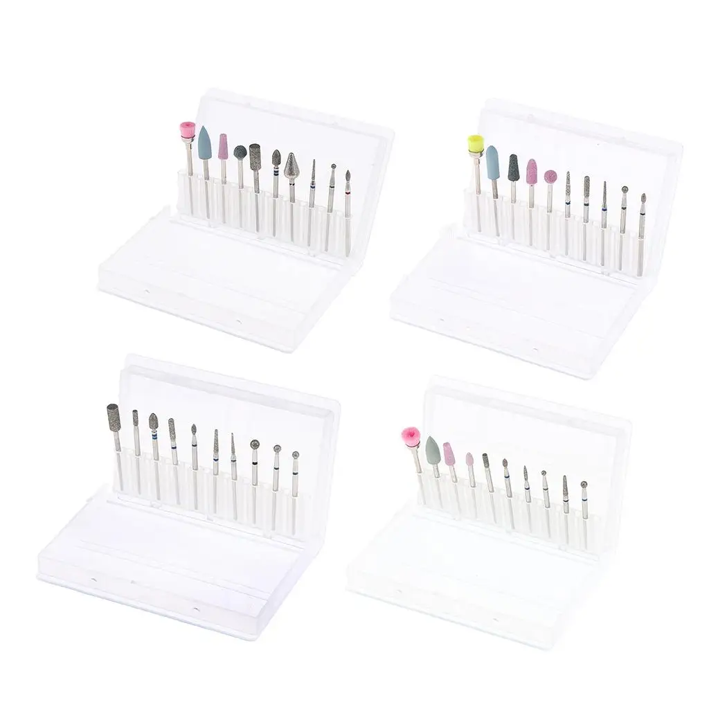 10x Pilniki do paznokci Frezarka Elektryczna do manicure Głowica szlifierska polerska Szczotka