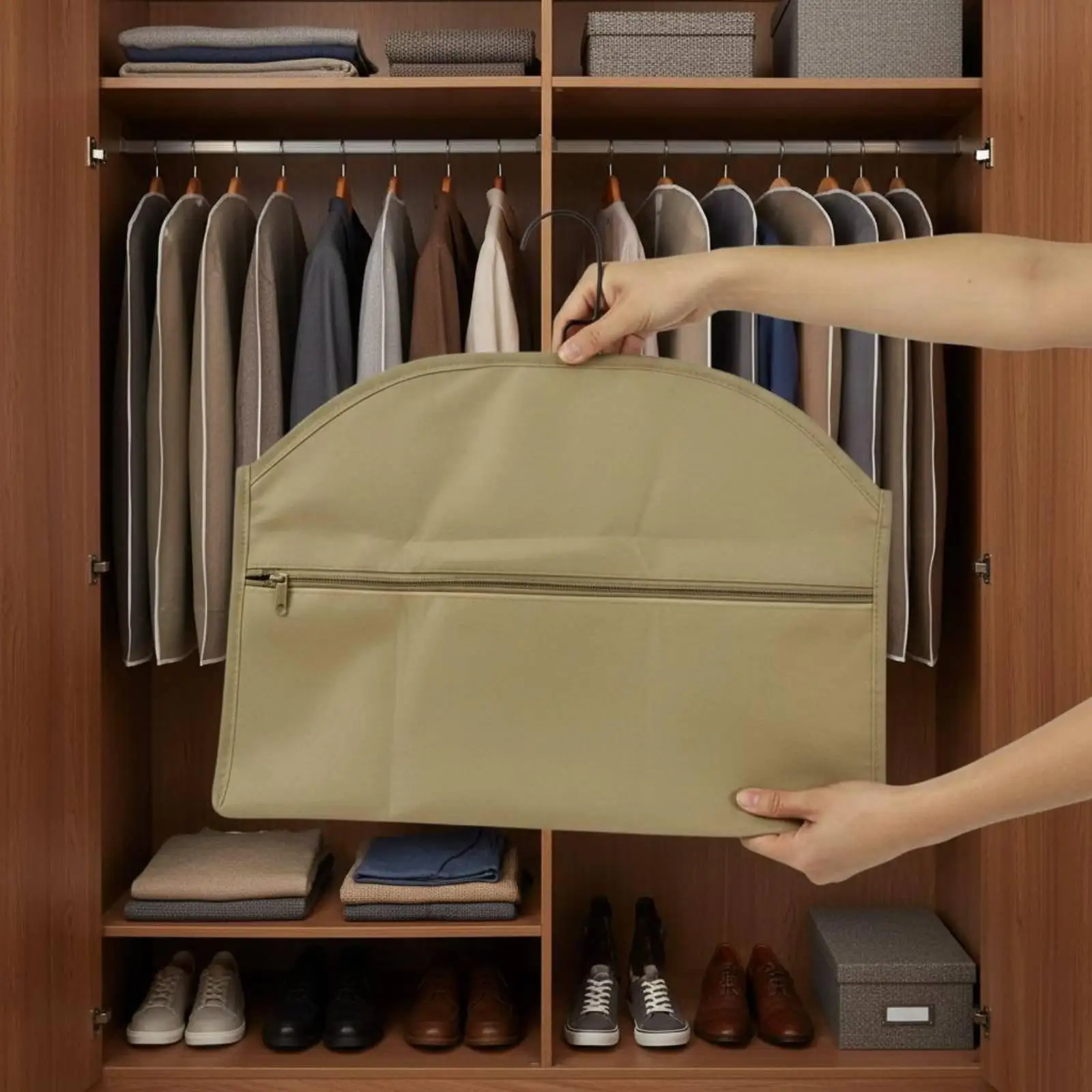 Discreet Bag with Hidden Hanging Compartment - Discreet Clutch