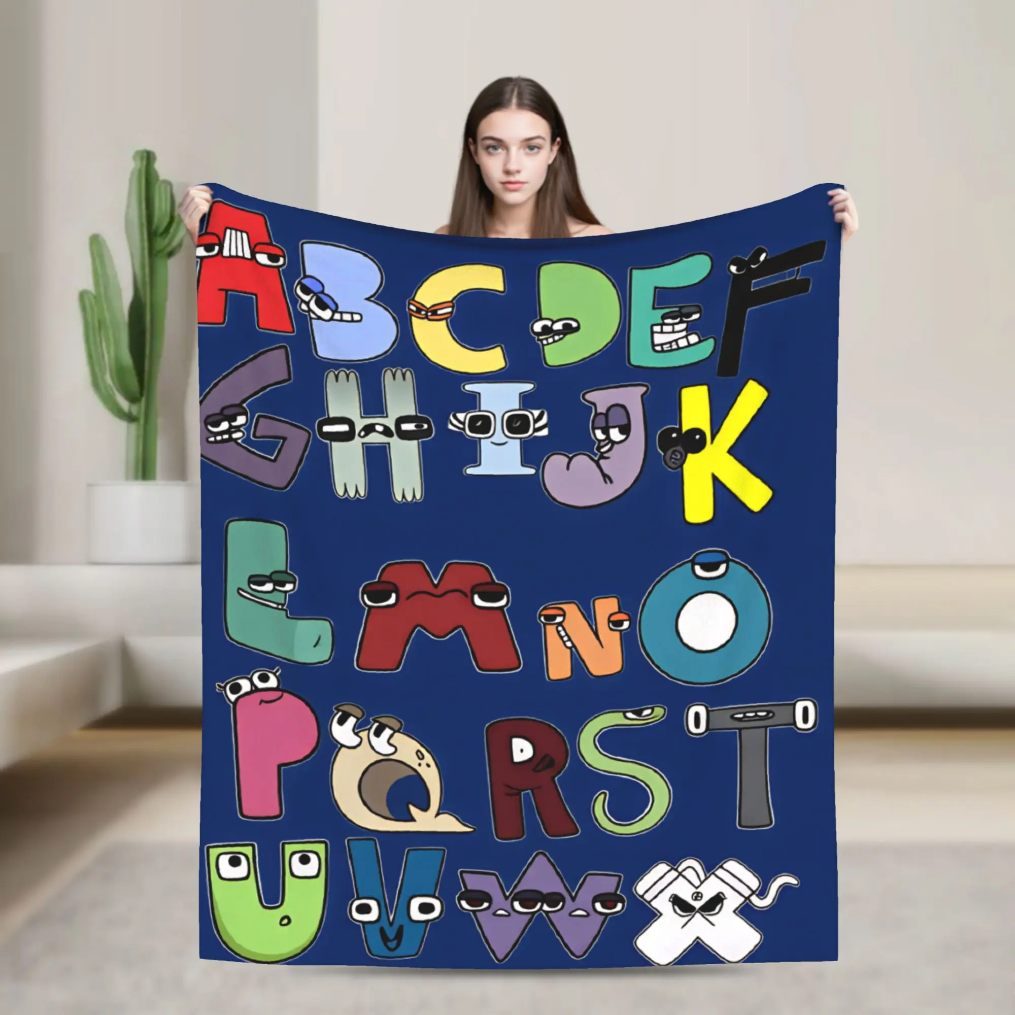 Alphabet Lores  Blankets  Warm Soft Fashion Plush Throw Blanket For Child Couch Chair Sofa Bed Flannel Bedspread Bed Cover
