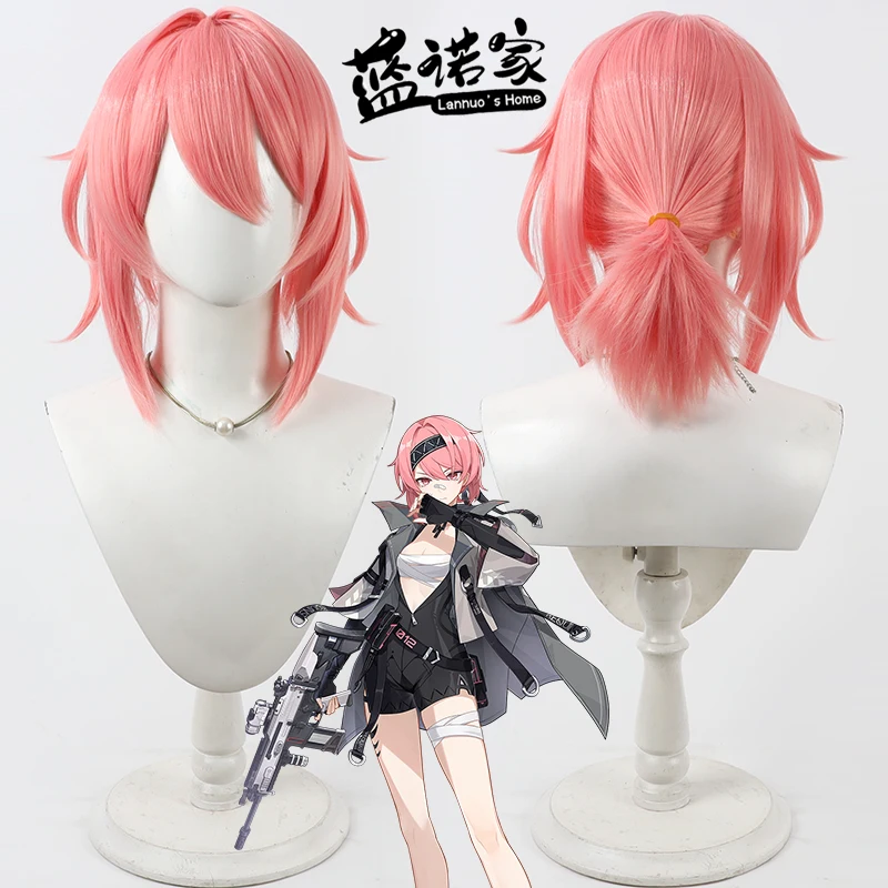 

Anime Strinova Fuchsia Cos Cosplay Wig Halloween Carnival Party Props Synthetic Hair Heat Resistant Fiber + Wig Cap