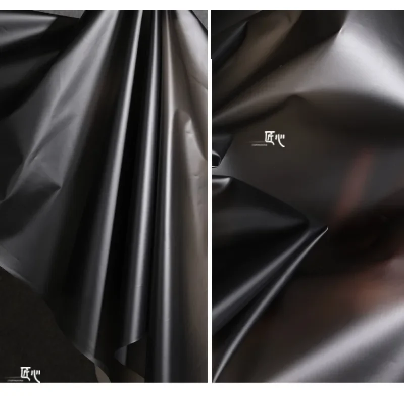 Película impermeable translúcida negra mate, tela de plástico impermeable, tela de diseñador, Material de tela de 0,2mm de espesor, Alibaba Express