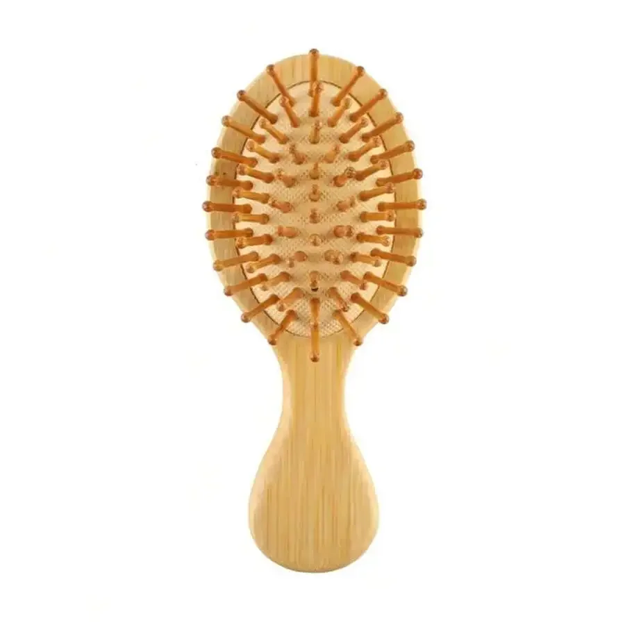 

Bamboo Paddle Hair Brush With Massage Bristles For Thick Curly Hair