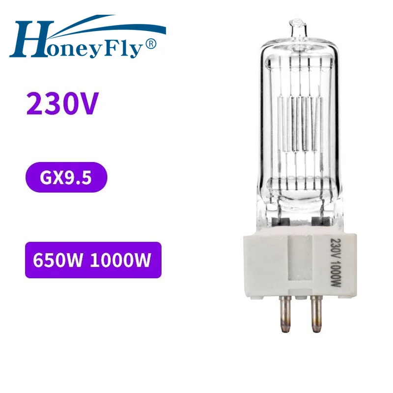 

HoneyFly GX9.5 Halogen Marine Lamp 230V 650W/1000W Halogen Stage Light Capsule Clear Spotlight Bulb Warm White