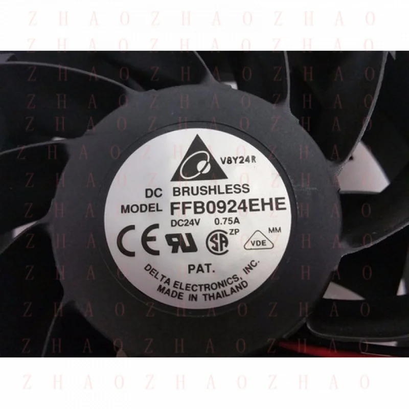 

Вентилятор Delta Brushless Fan FFB0924EHE DC 24V 0.75A 92x92x38 мм, 2 провода, модель L+