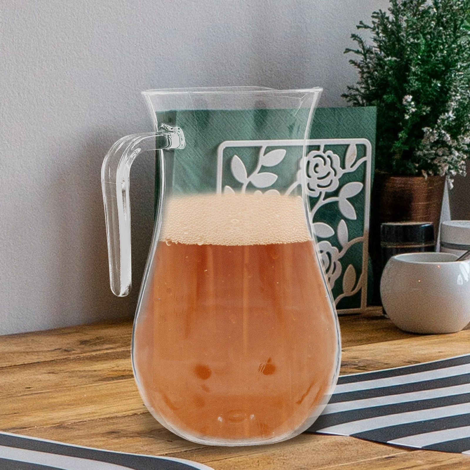 

Red Wine Decanter Clear Reusable Creative Pouring Design Polished Edges Liquor Dispenser for Home Bar Party Use