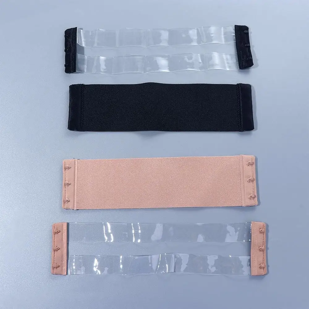 Useful Adjustable Solid Color Elastic Band 3 Hooks Bra Accessories Transparent Bra Extender Bra Buckle Extension Buckle