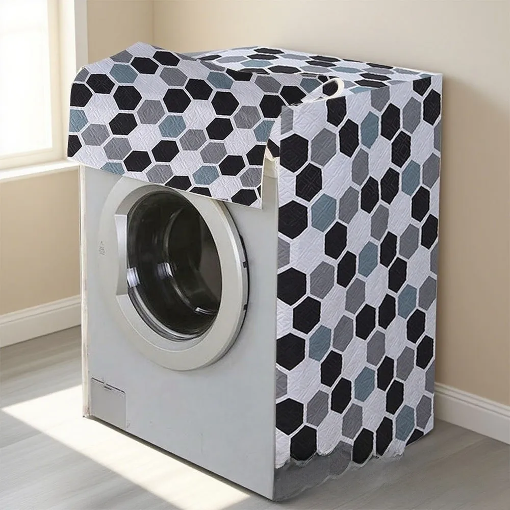 PEVA Material Washing Machine Cover Dust Proof Universal Fit Laundry Machine Protector Storage Friendly Dust Cover