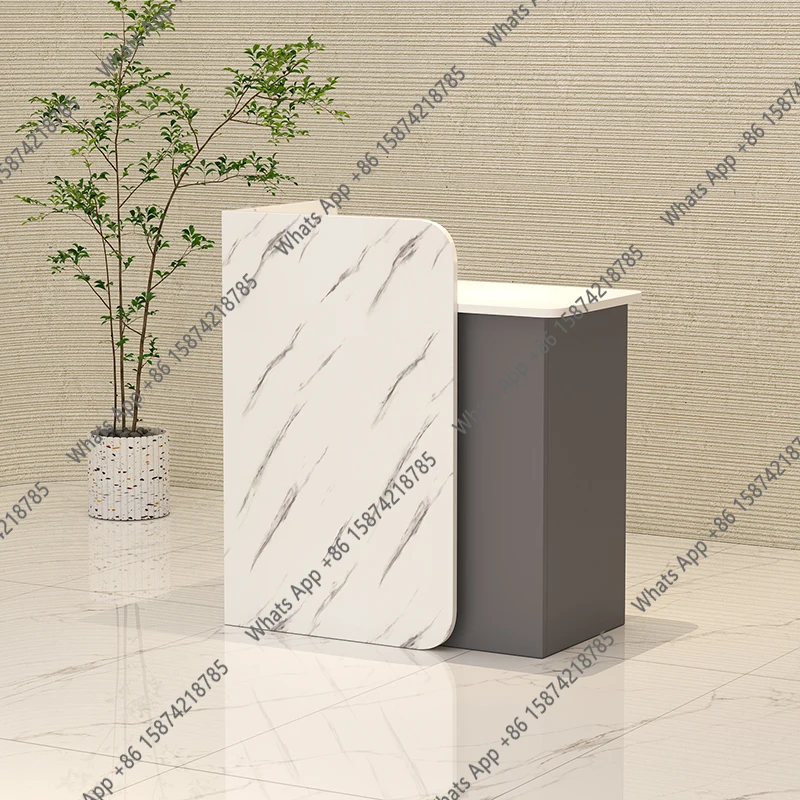 

Z Customized Glamour Desk Table Trendy Aesthetic European Storage Reception Desk Elegant Classic Rezeptionstheke Office Furnitur