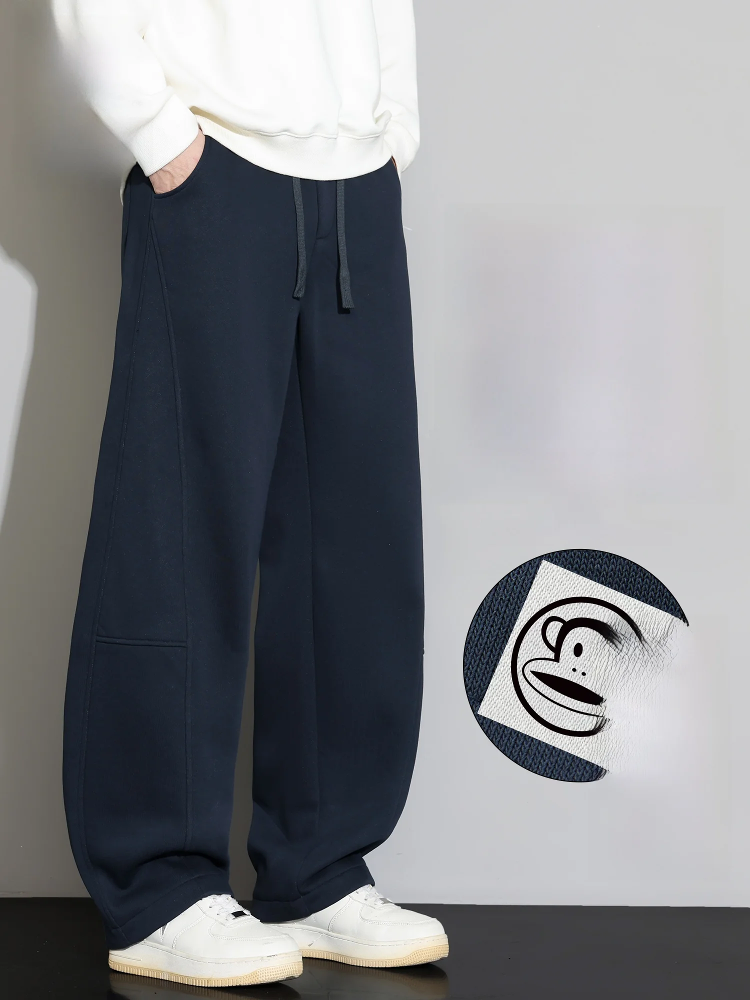 

PaulFrank Loose Fit Knitted Polar Fce Men's Casual Pants Spring Autumn Comfortable Breathable Sweatpants Youth Trend