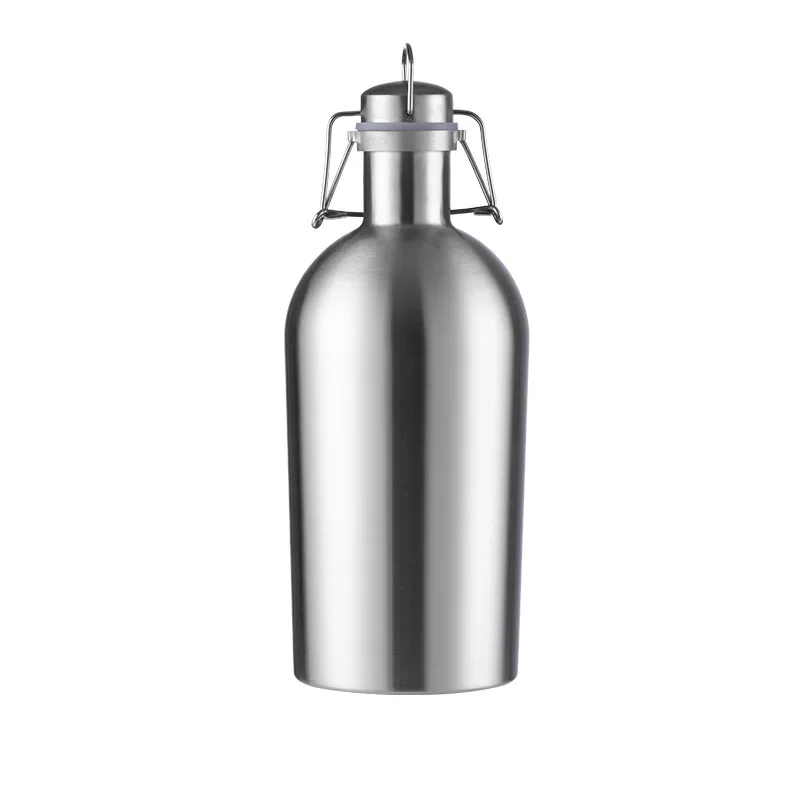 Big Capacity1/2L Premium Stainless Steel Bottle Homebrew Beer Growler Secure Swing Growler Cerveja Top for Outdoor