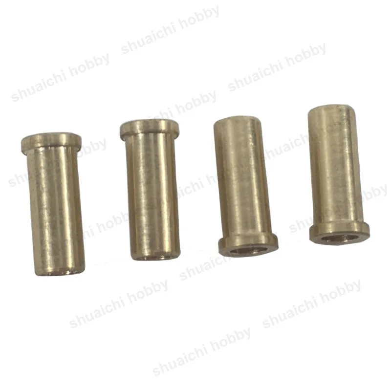 4PCS For ECO-EXP Bracket Shaft Head Copper Bushing Flexible Axle Wear-Resistant Sleeve RC Model Marine Spare Parts Length 11mm