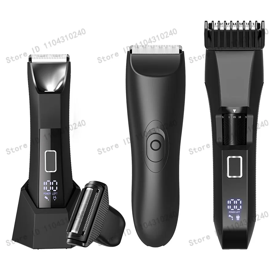 Professional Body Hair Trimmer, Groin&Body Manscape Trimmer for Men, Electric Ball Shaver Groomer, Pubic Grooming Clipper Male R