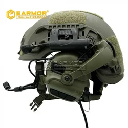 Earmor M32x Mod4 Tactische Headset Met Geavanceerde Elektronische Ruisonderdrukking En Versterkende Pickup Voor Rac Rails