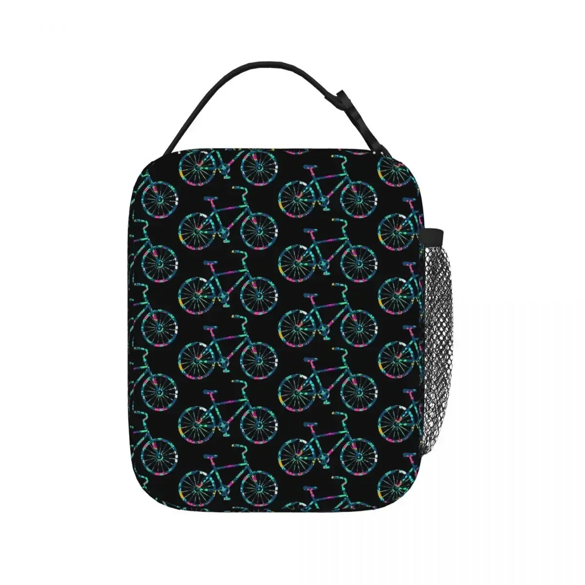 

Colorful Bike Design Lunch Bags Insulated Lunch Tote Portable Thermal Bag Leakproof Picnic Bags for Woman Student School