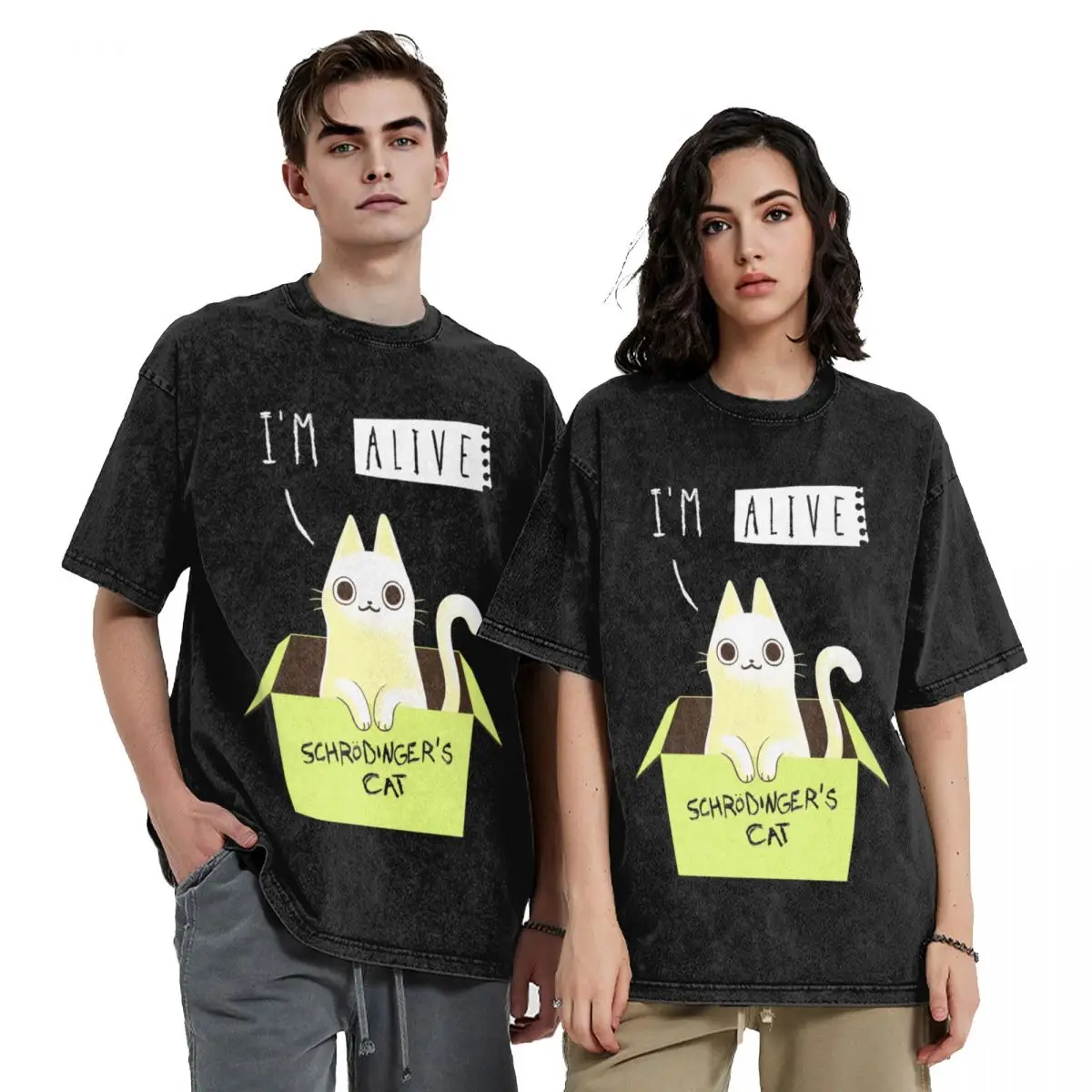 

Schrodinger Day - Schrdinger's Cat - Science Physics - Cute Kitty in a Box T-Shirt blue lock sublime mens big and tall t shirts