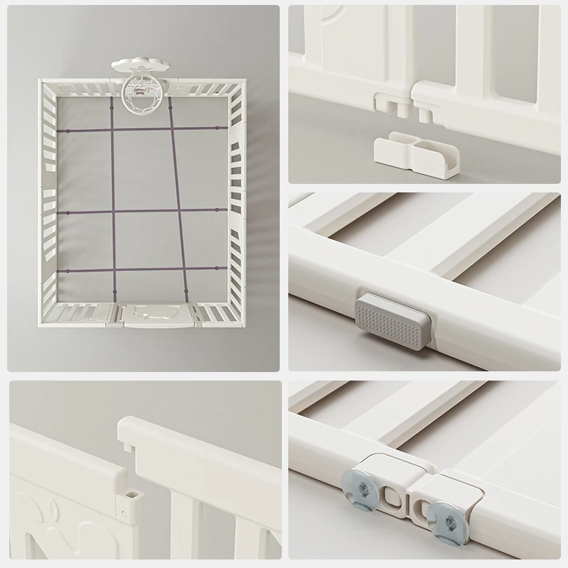 Baby Plastic Magic Forest Playpen Slide Swing Basketball Hoop Easel Storage & Rocking Horse Game House Kids Fence