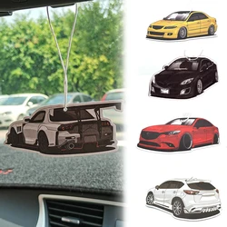 JDM Racing Car Air Freshener Rearview Mirror Perfume Pendant Flavoring Diffuser Interior Accessories For Mazda 6 CX5 RX7 Axela