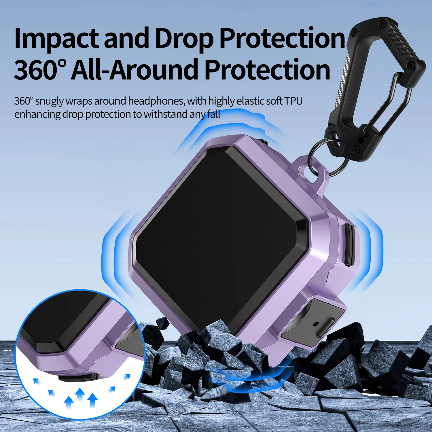 

Case for Samsung Buds4/buds4Pro,Shockproof Wireless Earbuds Cover with Carabiner, Full Body Protection, Protective Covers Sleeve