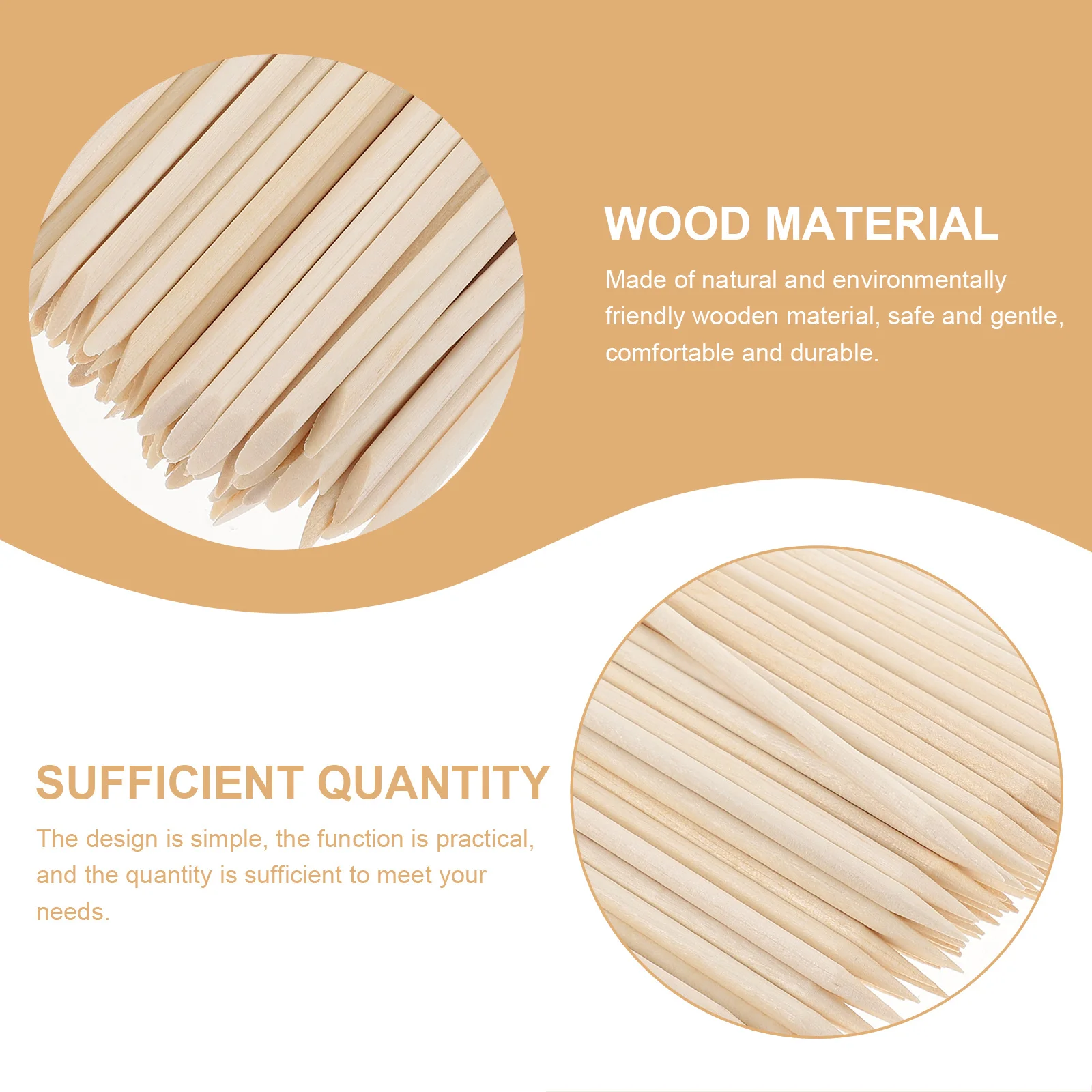 300 pièces bâton à ongles en bois dissolvant de cuticules à Double tête outils d'art des ongles accessoire de manucure professionnel accessoire de manucure en bois