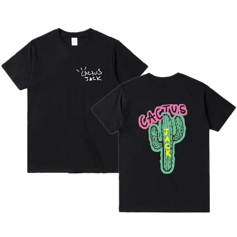 

Rapper Cactus Jack Graphic Cotton T Shirt Men Women Hip Hop Tee Fashion Short Sleeve Tshirt Summer Oversized T-shirts Tops