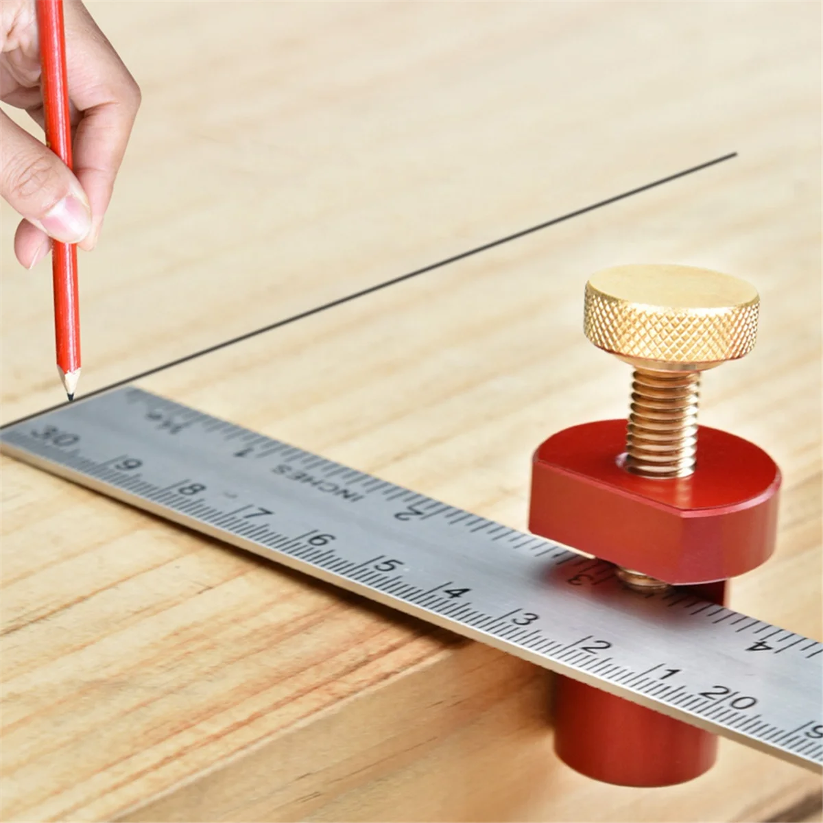 

Card Tenon Angle Ruler Auxiliary Clamp Right Angled Ruler Staircase Gauge Woodworking Table Limit Block Table Stopper D