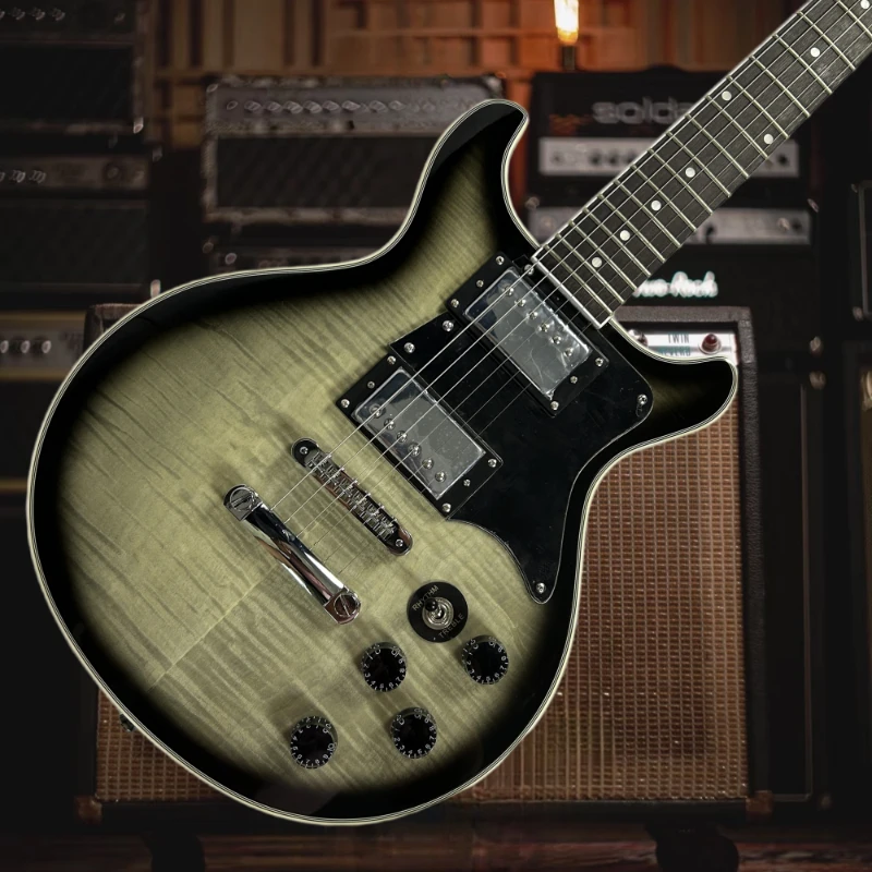 E-Gitarre Kostenloser Versand LPAUL Silbergrauer Mahagonikorpus Palisandergriffbrett