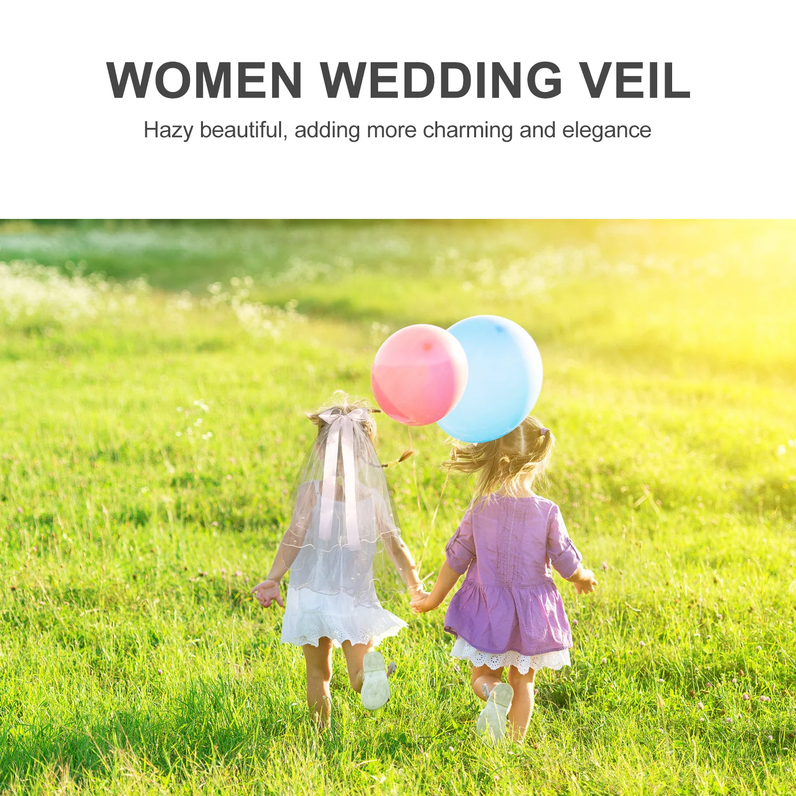 

1Pcs Princess Wedding Bridal Veil Double-Layer Bowknot Mantilla Elegant Hair Accessory for Bride Festival Party Photography