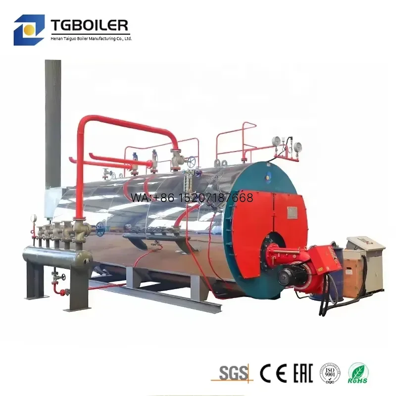 Wmwmnu for Taiguo Boiler 3 Ton Fire Tube Low Pressure Horizontal Automatic Oil Gas Steam Boiler for Industrial Soap Making