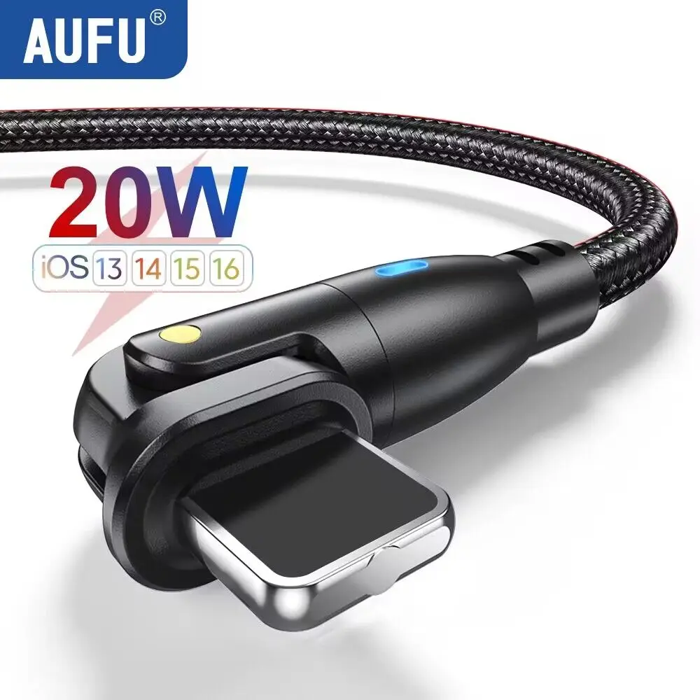 AUFU 20 Вт PD USB C кабель для iPhone 14 13 12 11 Pro Max Быстрая зарядка USB Type C к Lightning для iPad Macbook iPhone зарядный провод