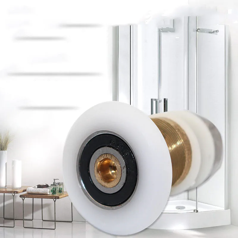 8PCS 19/23/25/27mm Diameter Shower Glass Sliding Door Hanging Wheel Roller Bathroom Sliding Cabinet Eccentric Pulleys