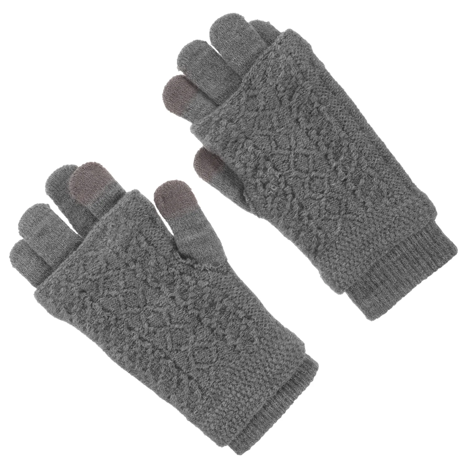 

1Pair Warm Gloves for Women Knit Gloves Outdoor Hiking Riding Touchscreen Cold Weather Warm Mittens Women Mittens