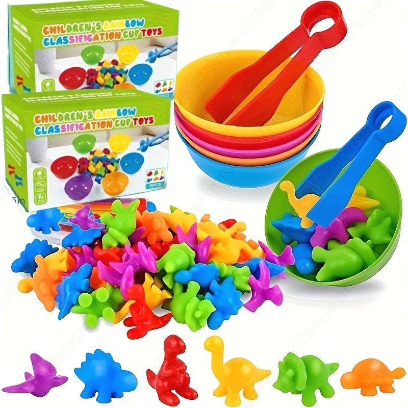 56/36 szt. Rozwijaj umiejętności motoryczne dzieci dzięki kolorowym zabawkom edukacyjnym sensorycznym do nauki liczenia i arytmetyki.